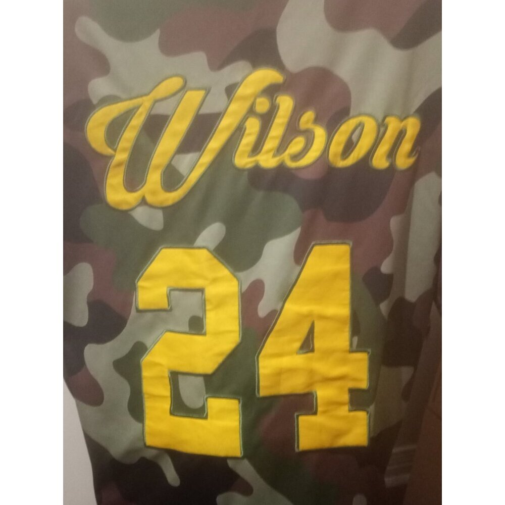 Men's Camoflauge Baseball Button Jersey Size XL Wolfpack Logo Wilson #24 - Picture 7 of 10
